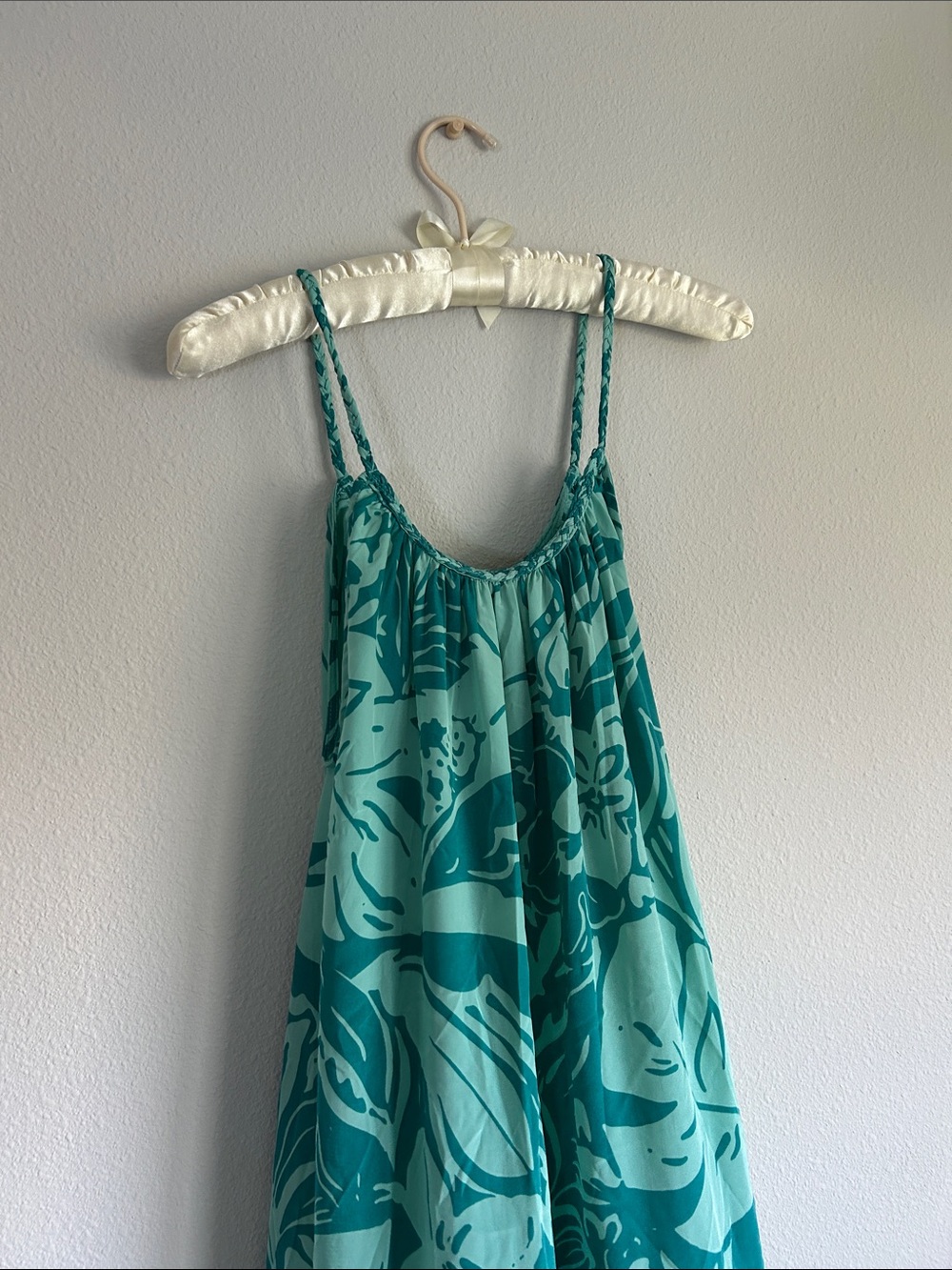 True Destinations Teal Tropical Maxi Dress - Picture 6 of 13